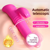 Heated Telescopic Vibrator Long Battery Life Female Instant Climax Rotating Vibrator Women's Products