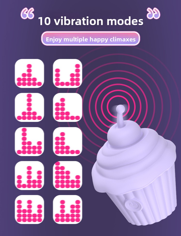 Ice Cream Vibrating Egg G-Spot Teasing Female Masturbator Multi-Frequency Mode Magnetic Charging Base