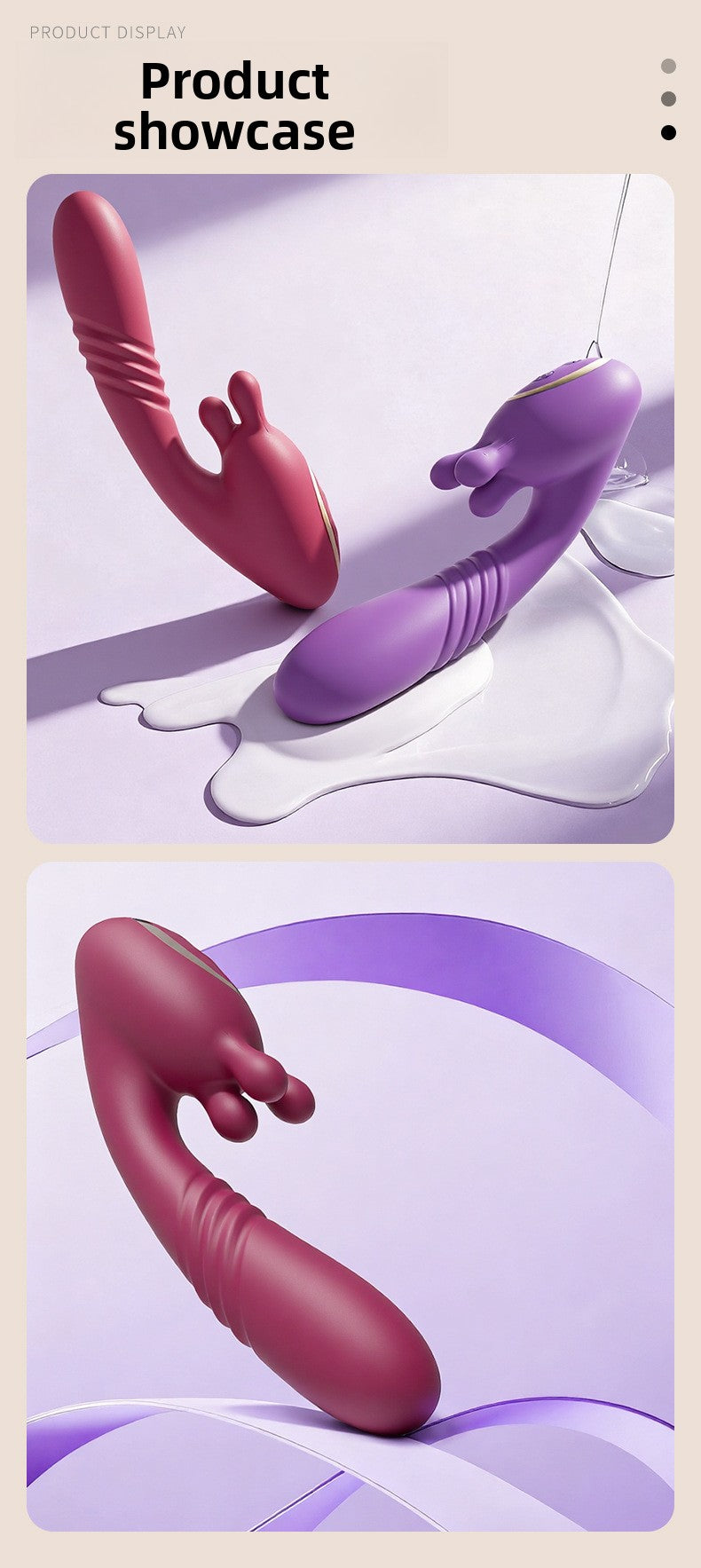 Kneading Vibrator Insertable Telescopic Female Masturbator Adult Toy Sex Product Vibrator for Women Strong Vibration