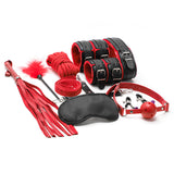 Adult Erotic Plush 10-Piece Set Female Leather Handcuffs Couple Flirting Bondage Restraint Alternative Sex Toys