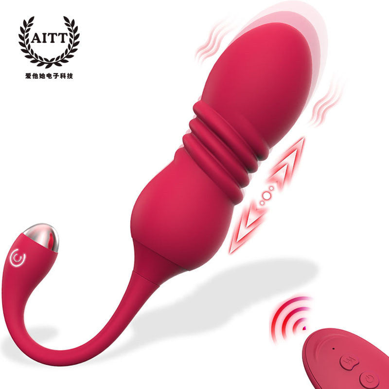 Wireless Remote Control Telescopic Vibrating Egg for Women Silicone Vibrating Massager Adult Sex Toys