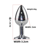 Sexy SM Props Small Metal Anal Plug Solid Color Fox Tail Anal Plug Back Court Development Training Adult Supplies