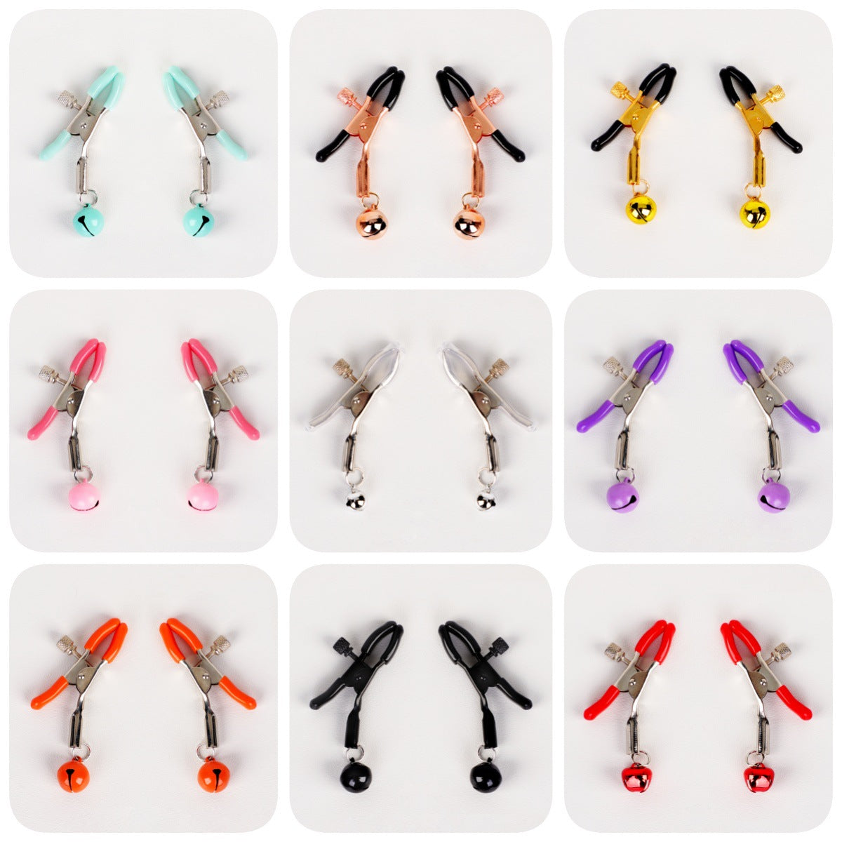 Sex Toys SM Props Nipple Clamps Bell Nipple Clips Couple Stimulation Massage Breast Alternative Nipple Pasties Male Female Pussy Clips