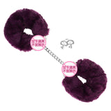 Sex Toys SM Props Thick Plush Metal Toys Handcuffs Binding Restraints Adjustable with Key Handcuffs