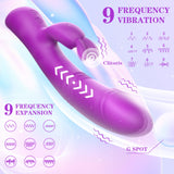 Rabbit Telescopic Vibrator Adult Toy Insertable Female Masturbator AV Massage Stick Female Toy