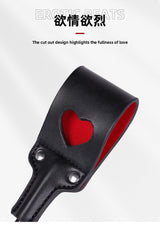 Sex Toys SM Props Hollow Heart-Shaped Sex Clapper SP Long Rod Sex Leather Clapper Adult Products