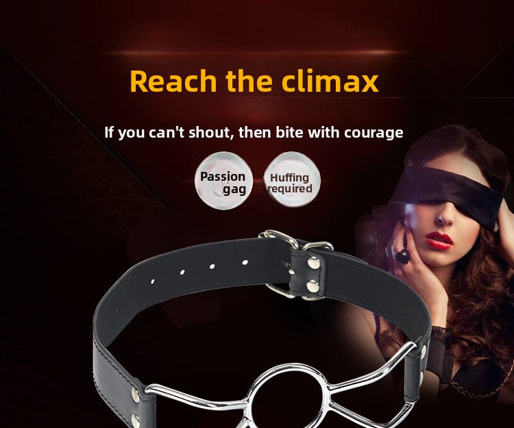 SM Sex Toys Forced Mouth Opening Iron Ring Mouth Gag SM Deep Throat Mouth Plug Alternative Sex Props Adult Sex Toys