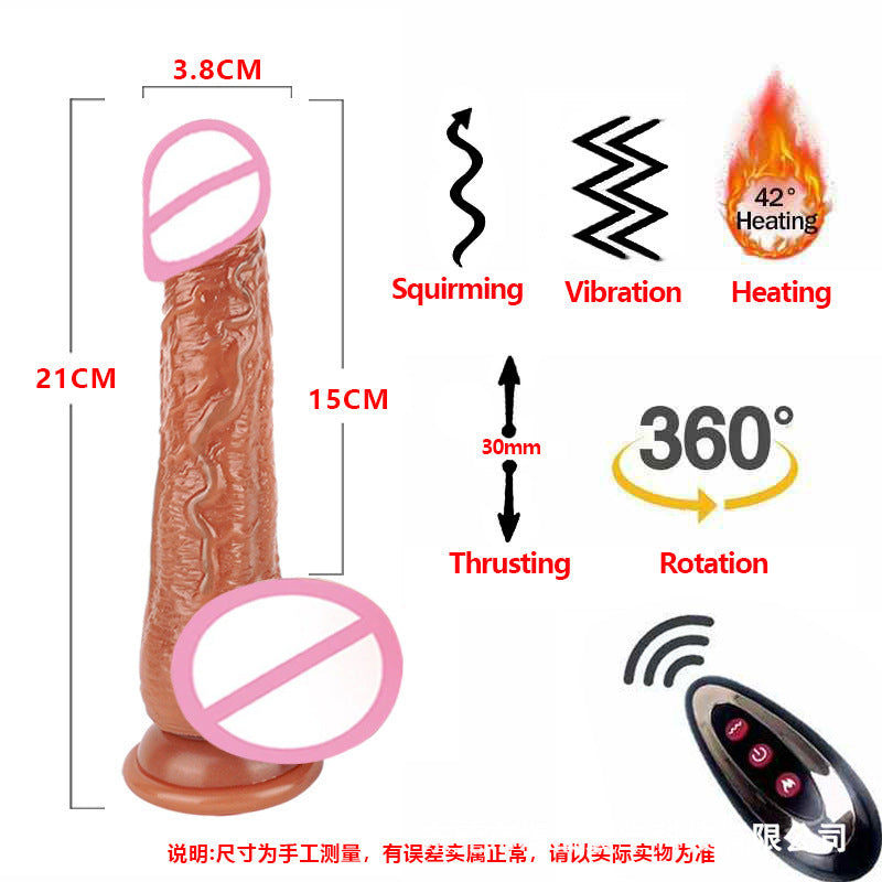 Hot-selling Silicone Realistic Dildo Electric Telescopic Thrusting Female Masturbator Fake Penis Sex Toys