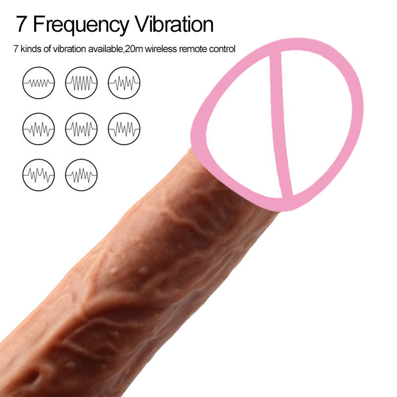 Silicone Artificial Penis Electric Telescopic Soft Flesh Realistic Female Masturbator Fake Penis Adult Sex Toys