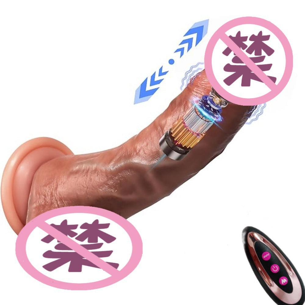 Silicone artificial dildo custom heating vibration automatic retractable male masturbator adult novelty product