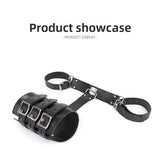 Sex Toys SM Props Binding Backhand Handcuffs Restraint Training Female Leather Handcuffs Adult Sex Products