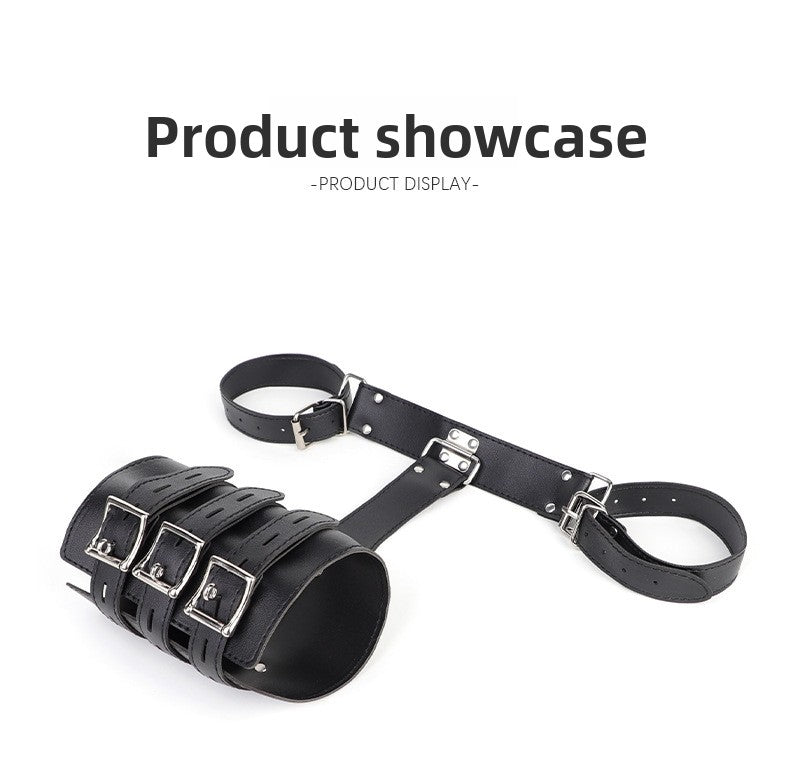 Sex Toys SM Props Binding Backhand Handcuffs Restraint Training Female Leather Handcuffs Adult Sex Products