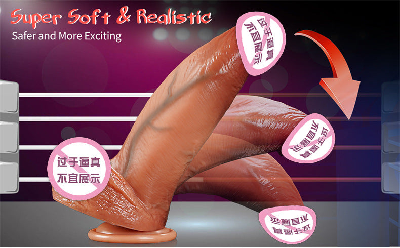 Cross-Border Hot-Selling Female Fake Penis Masturbator Giant Big Devil Realistic Dildo Extra Large Manual Dildo