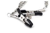 SM Props Female Slave Training Sex Tools Long Chain Nipple Clamps Double Peak Breast Clamps Adult Products Sex Toys