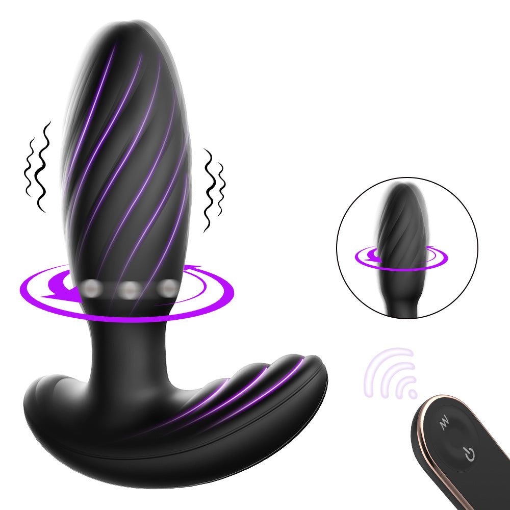 Recommended 360 Degree Rotating Silicone Anal Plug Toy Sex Products Back Court Female Toy Vibrating Anal Plug