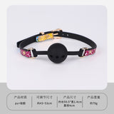 SM Props Sex Oral Ball Female M Training Deep Throat Oral Bite Ring Forced Mouth Opening Bone Silicone Mouth Gag Cat Whiskers Mouth Shackle