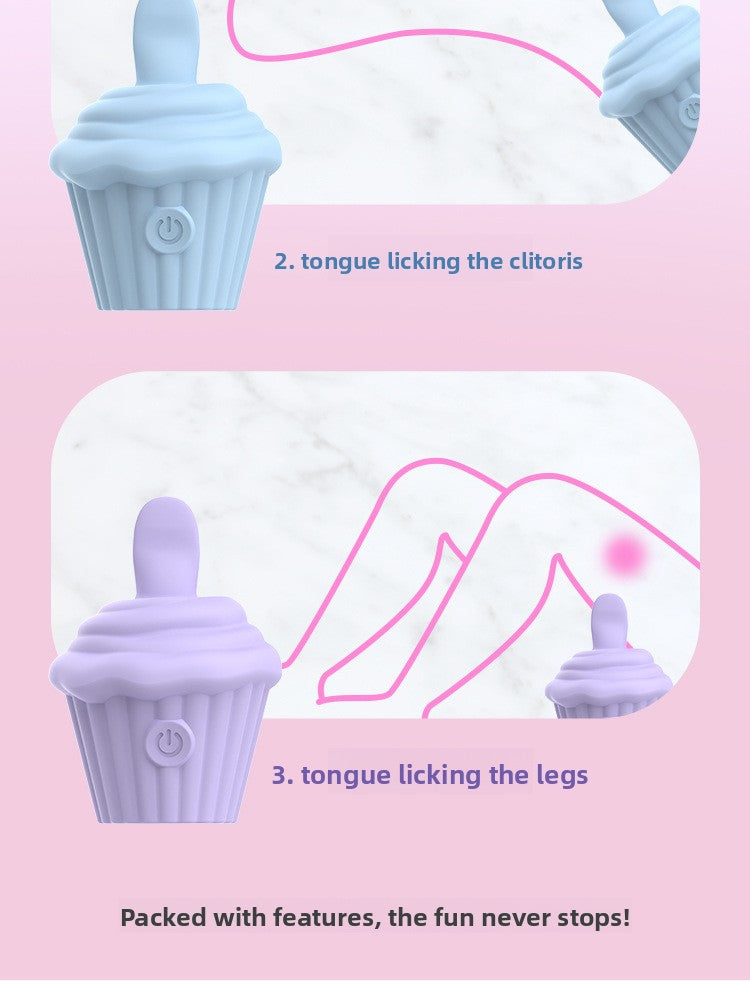 Ice Cream Multi-frequency Instant Tongue Licking Vibrator Female Masturbator Magnetic Charging Adult Sex Toy