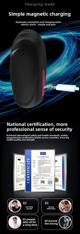 Automatic Vibrating Masturbator with Tongue Licking and Strong Shock for Men