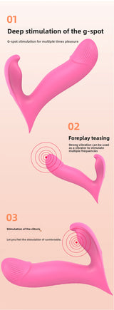 Wireless Remote Control Female Invisible Wearable Vibrator Pulse Instant Orgasm Dildo Masturbator Sex Toy