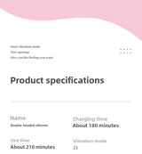 Female Strong Vibration Dual-Head Massage Teasing G-Spot AV Vibrator Patting Masturbator Adult Sex Toys