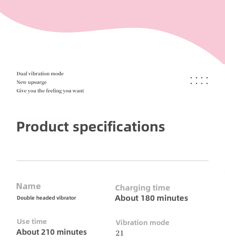 Female Strong Vibration Dual-Head Massage Teasing G-Spot AV Vibrator Patting Masturbator Adult Sex Toys