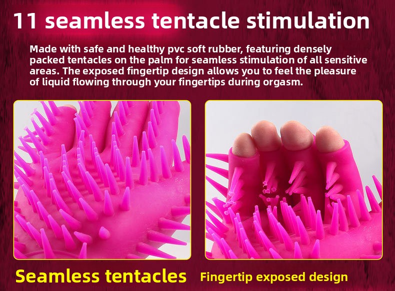 Wolf Tooth Sex Gloves SM Sex Toys Ecstatic Palm Female Insertion Masturbation Finger Gloves Alternative Adult Products