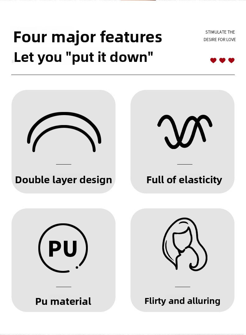 SM Props Erotic Whip Leather Pat Couples Flirting SM Training Double-layered Loud Pat SM Alternative