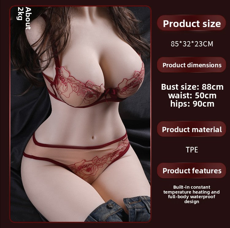 Intelligent Constant Temperature Realistic Half Body Doll Mold Realistic Replica Automatic Heating Big Butt Male Adult Sex Toy