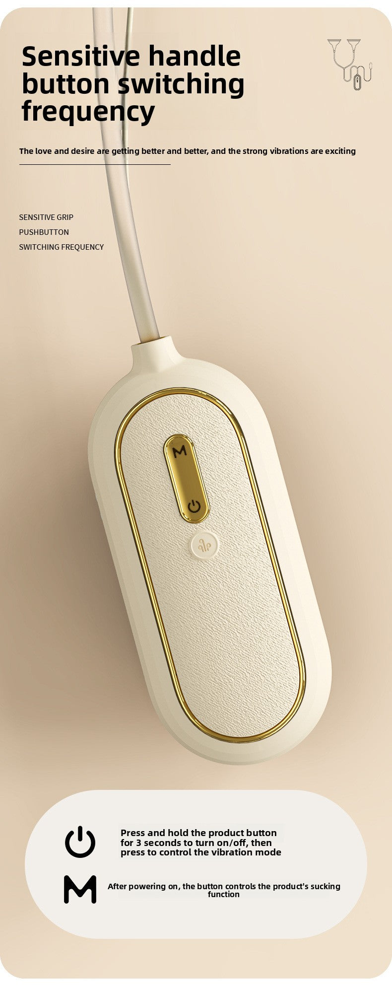 Double Cover Breast Suction Vibrator Strong Vibration Female Masturbator Shared Toy