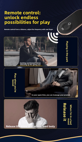 Male Prostate Massager Double Ring Semen Locking Ring Wireless Remote Control Current Back Court Supplies Vibrating Anal Plug