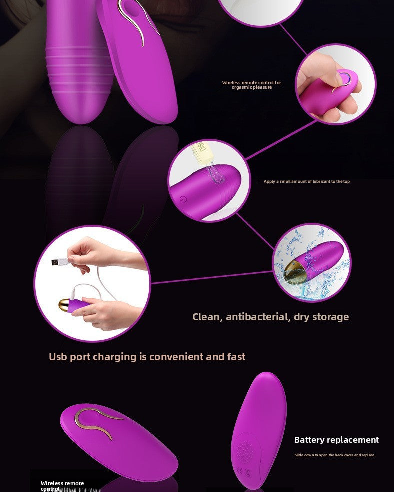 Female Wireless Vibrator Remote Control Silent Female Masturbator