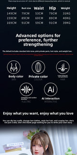 Full Body Doll Life-size Self-service Experience Center Male-use Realistic Adult Sex Toy Silicone Doll