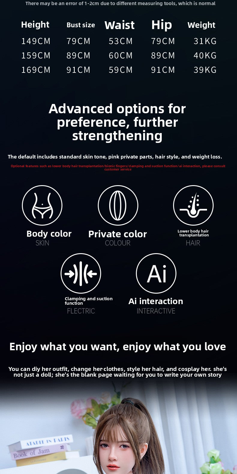 Full Body Doll Life-size Self-service Experience Center Male-use Realistic Adult Sex Toy Silicone Doll