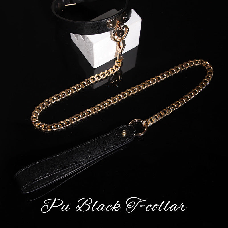 Sexy SM Props High-end Sexy Traction Collar SM Training Bondage Neck Sleeve Neck Ring Alternative Adult Products