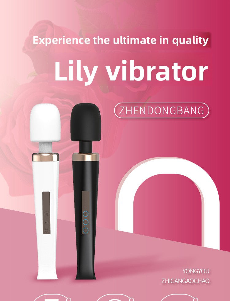 Lily Vibrator for Women Large AV Wand Multi-frequency Vibration G-spot Stimulation Masturbator Adult Sex Toys