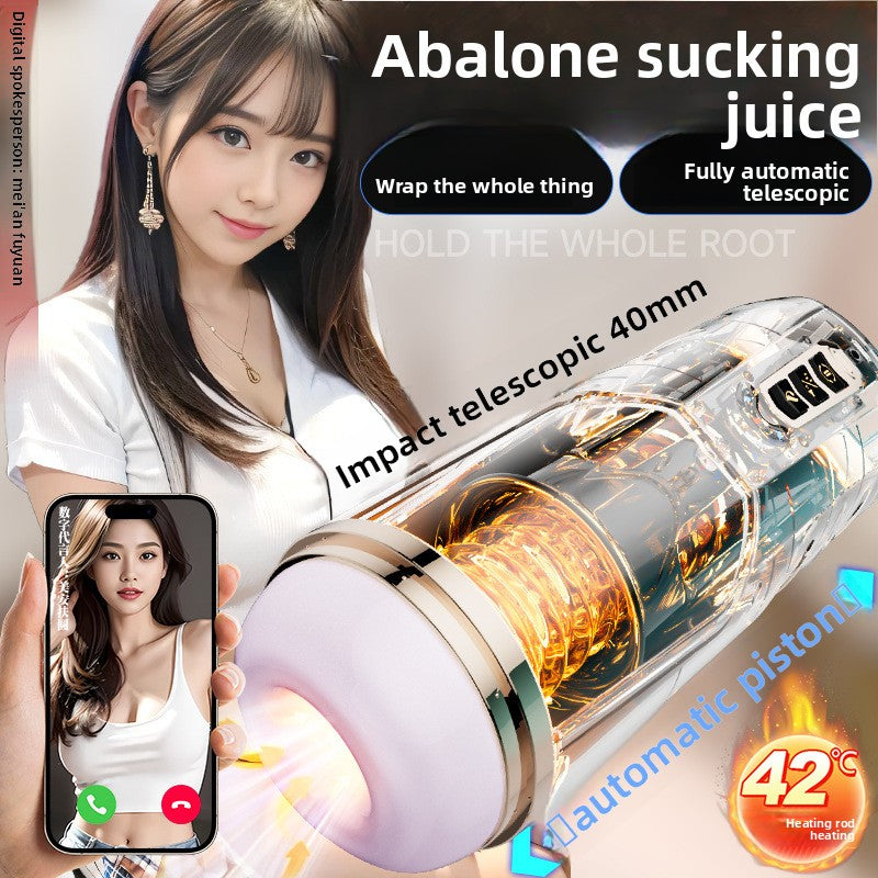 Fully Automatic Telescopic Aircraft Cup Electric Heating Male Masturbation Penis Trainer Adult Sex Toys