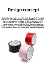 Sexy 10m Tape Static No Adhesive Tape Sexy Toys Training Bondage Forced Binding Handcuffs Sex Toys