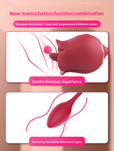Female Double Vibrator for Young Women Rose Flirting Masturbation Sex Toy Tongue Licking Vibrator