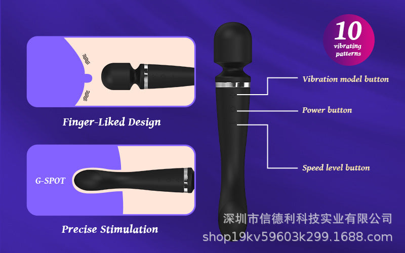Female Orgasm Vibrator Masturbator Adult Sex Toys Couple Flirting Sex Av Massage Stick