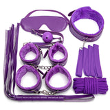 Sexy Plush SM Set Adult Products Couple Training Handcuffs Binding Restraint 7-Piece Set Alternative Sex Toys