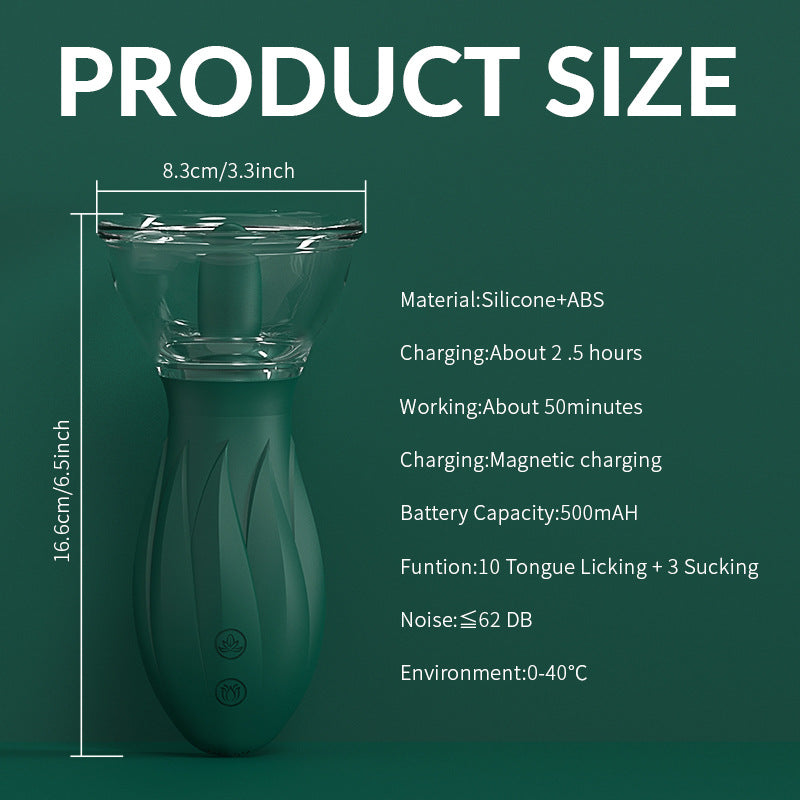 Clitoral Tongue Licking Sucking Device Breast Massage Vibrator Adult Sex Toys Female Masturbator