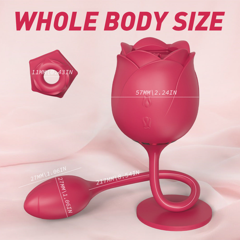 Sucking Double Vibrator Eternal Flower Vibrator Female Masturbator Breast Suction Teasing Vibrating Vibrator