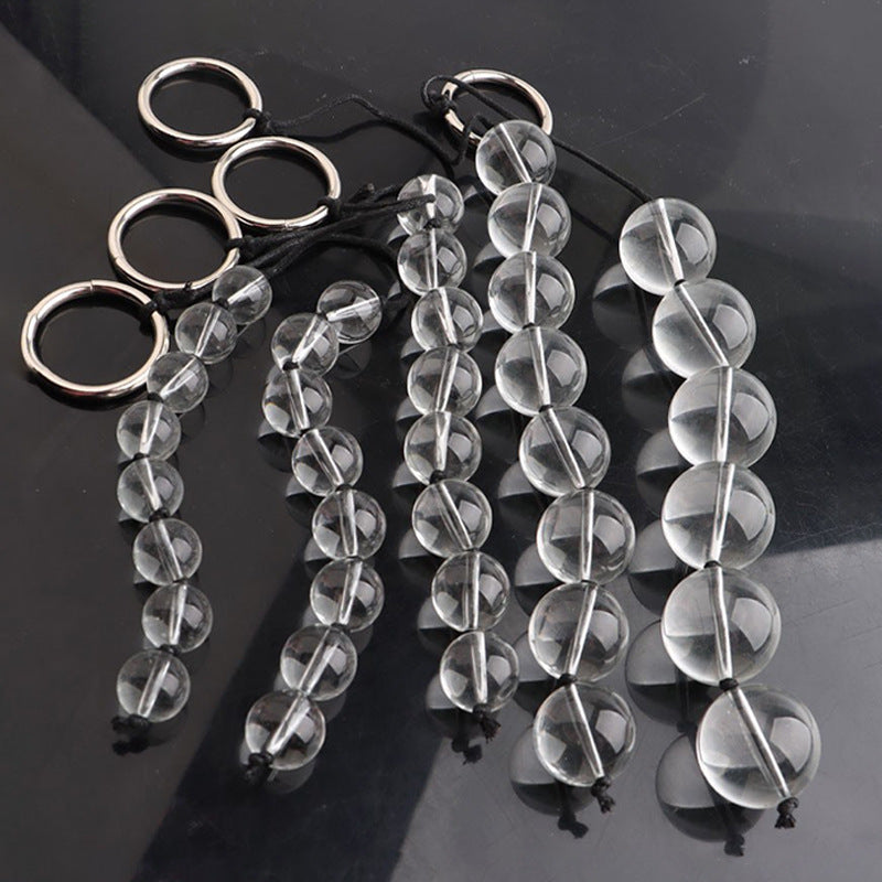 SM Back Court Glass Bead Crystal Anal Plug Couple Adult Masturbation Sex Toys Factory