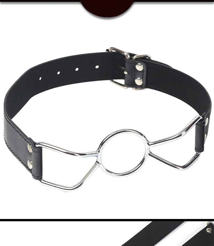 SM Sex Toys Forced Mouth Opening Iron Ring Mouth Gag SM Deep Throat Mouth Plug Alternative Sex Props Adult Sex Toys