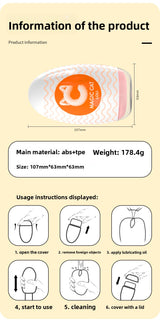 Airplane Egg Invisible Compact Portable Male Masturbator Manual Airplane Cup Male Adult Toy Supplies