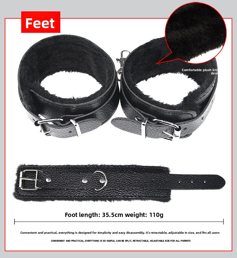 Sex Toys SM Props 10-Piece Set Binding Rope Restraints Handcuffs Training Mouth Gag Nipple Clamps Alternative Adult Sex Products