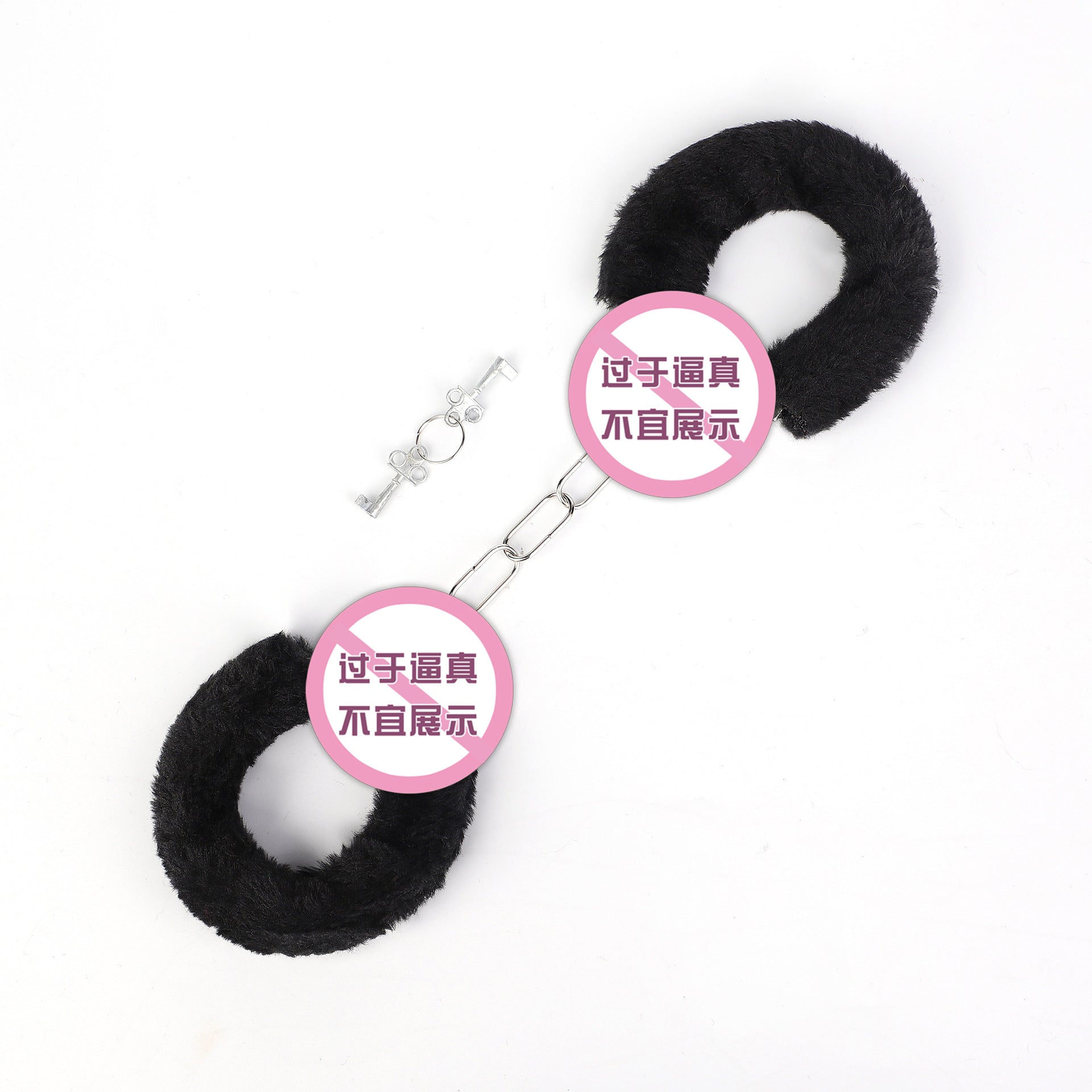 SM Props Couple Bondage Restraint Toys Erotic Handcuffs SM Torture Tools Plush Handcuffs with Keys Adult Products