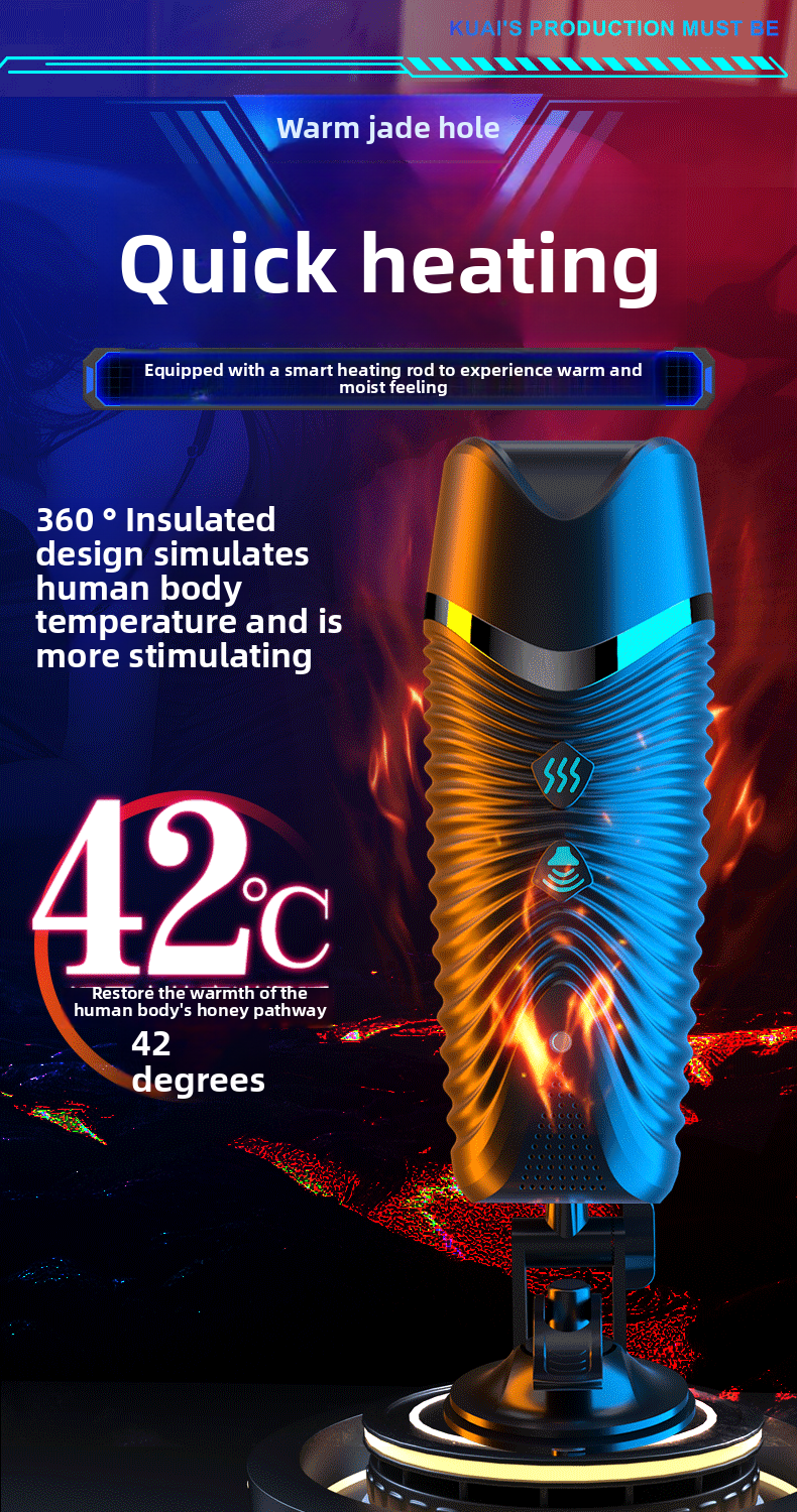 Airplane Cup Fully Automatic Intelligent Heating Telescopic Male Masturbator Clip Suction Cup Adult