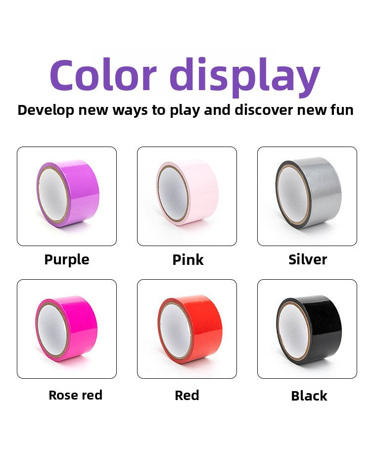 Erotic SM Props 16m Electrostatic Tape Blindfold Mouthless Tape Handcuffs Alternative