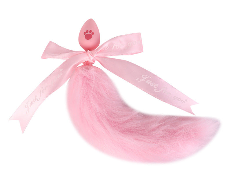 Sex Toys Props Anal Plug Silicone Cat Claw Bow Tail Back Court Props Female Toys Adult Products